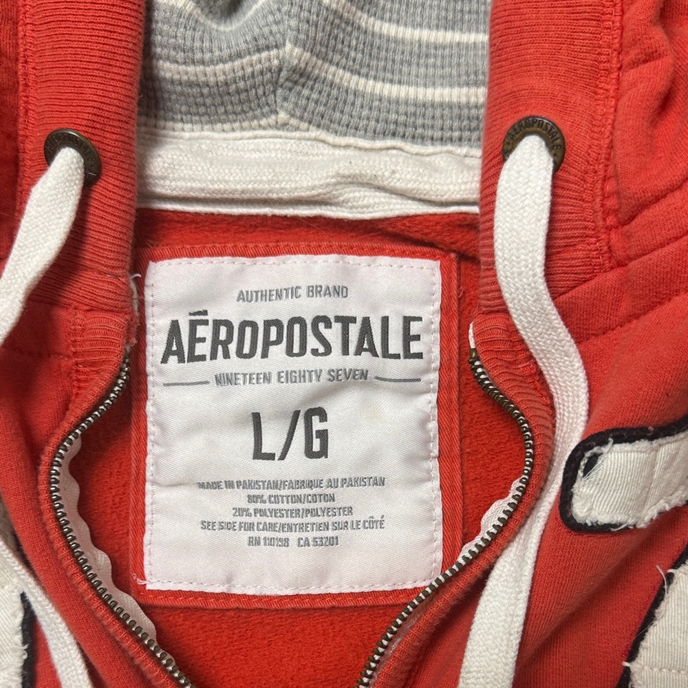 Aeropostale Vintage Y2K Red Men's Hoodie lg - Picture 2 of 4